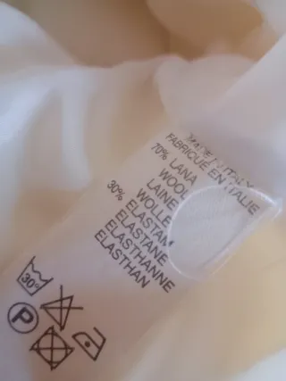 Bolero/Torera de pelo sintético blanco