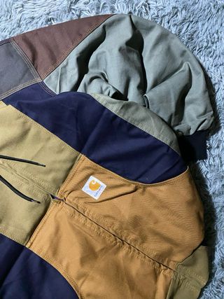 Chaqueta Carhartt Gris Marron Capucha M y2k Bomber