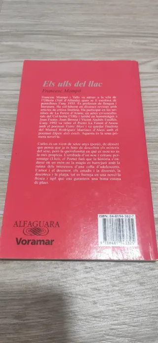 Libro Els ulls del llac català valencià 2003