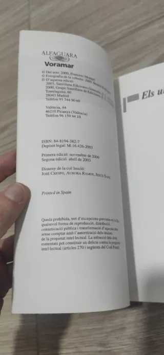 Libro Els ulls del llac català valencià 2003