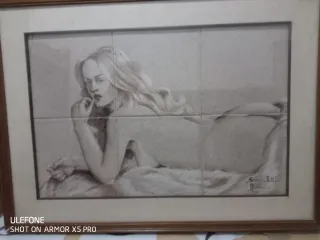 Disegno donna nudo fatto a mano