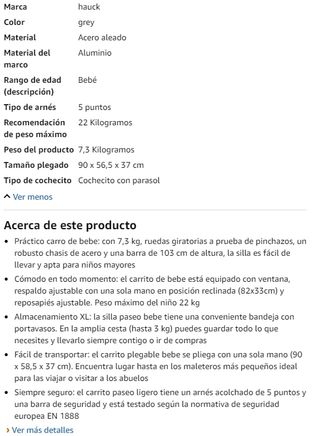 Silla de Paseo Hauck Citi Neo 3 Ruedas 0-22 kg