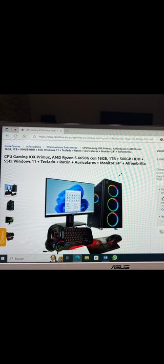 PC Gaming Acer 16GB RAM Monitor 24