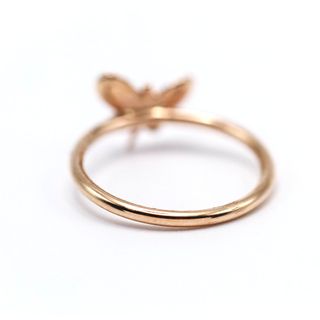 Anillo Mariposa Diamantes Marrones Oro