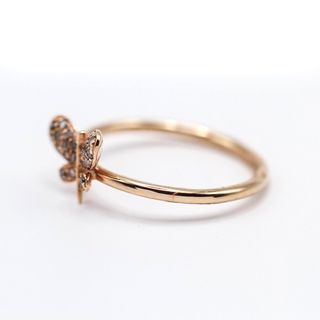 Anillo Mariposa Diamantes Marrones Oro