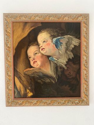 Cuadro Antiguo Querubines