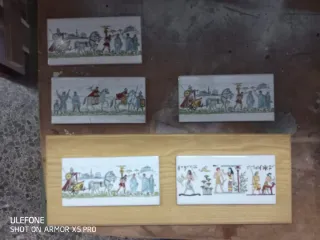 Piastrelle con decorazioni egizio-romane