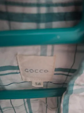 Camisa GOCCO cuadros verde 6 años ( da poca talla)