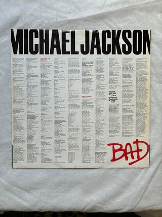 Michael Jackson - BAD (Vinilo 1987) Primera Edició
