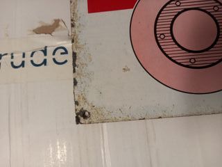 CARTEL METÁLICO ANTIGÜO FERODO + REVISTAS