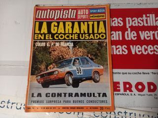 CARTEL METÁLICO ANTIGÜO FERODO + REVISTAS