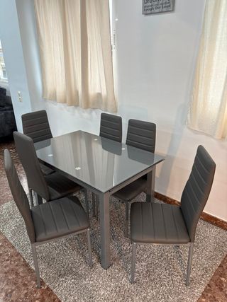 Mesa extensible con 6 sillas envío rápido