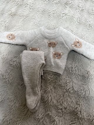 Conjunto bebé ositos jersey y polainas