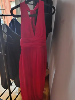 Vestido fiesta largo rojo