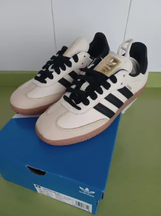 Adidas Samba OG W Beige/Negras Talla 38
