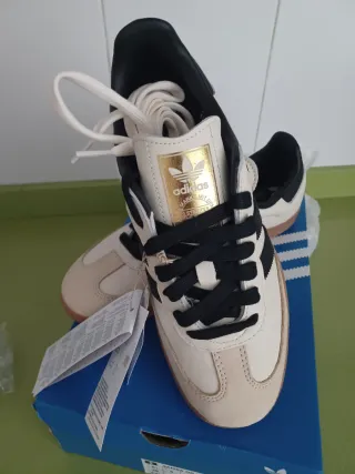 Adidas Samba OG W Beige/Negras Talla 38