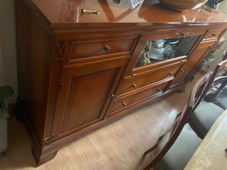 Aparador y vitrina madera cerezo