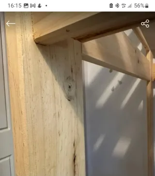 Cama alta Lufe de madera de Pino.