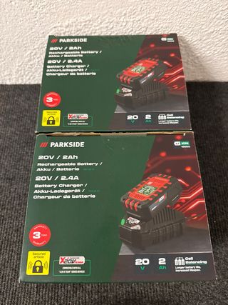 Cargador Doble Batería Parkside 20V