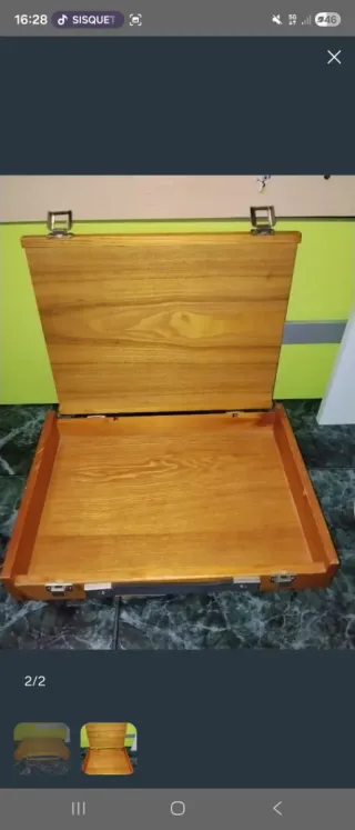 Maletín de madera para herramientas