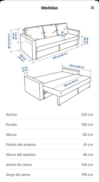 Sofá Cama 3 Plazas Gris Oscuro Friheten Ikea