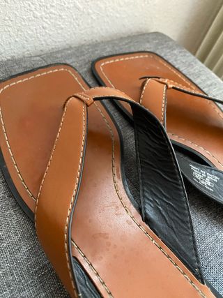 Sandalias Zara Minimalistas Marrón Talla 39