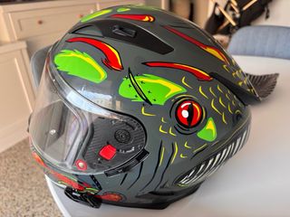 Casco Moto SHIRO Gris con Diseño Talla L