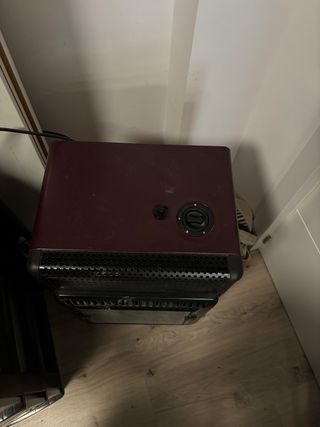 Estufa de butano con piedras