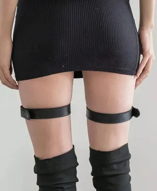 Giarrettiera lingerie nera reggicalze accessorio x