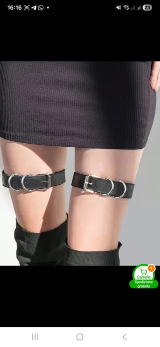 Giarrettiera lingerie nera reggicalze accessorio x