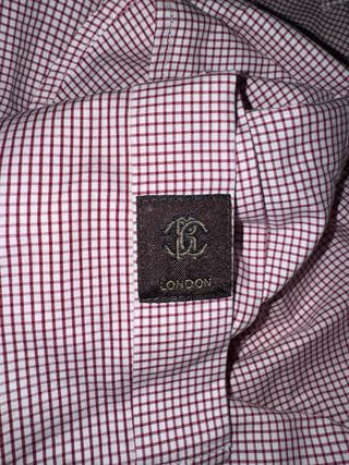 Camisa Roberto Cavalli Rosa con Bordado Dorado