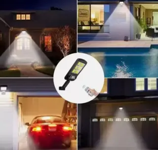 4 Faretti Solari LED Esterni + 4 Telecomandi