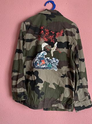 Chaqueta Militar Camuflaje Bershka