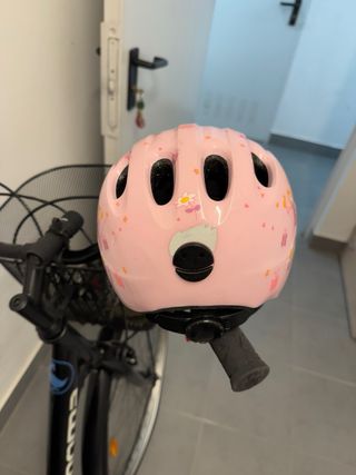 Casco bici infantil rosa con dibujos
