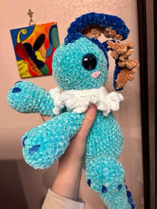 Vaporeon Crochet Handmade Pokemon Chenille Plush