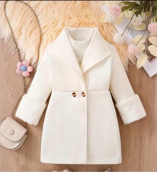 Abrigo blanco niña 2-3 años