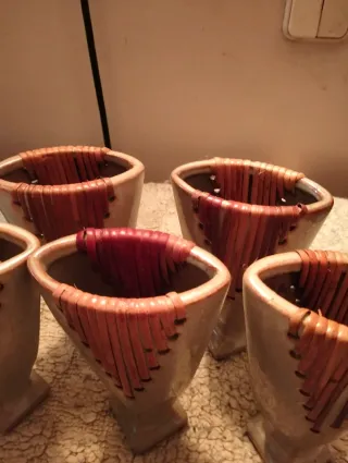 Conjunto de 5 jarras decorativas