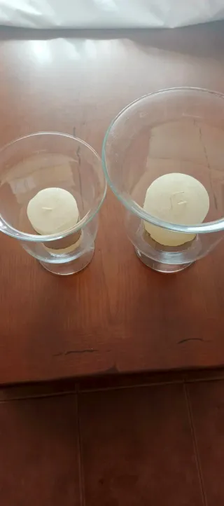 Portavelas de cristal