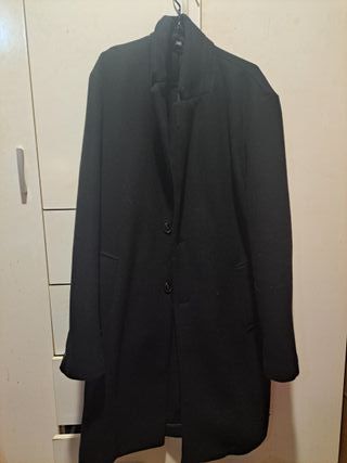Abrigo paño Zara XL Negro