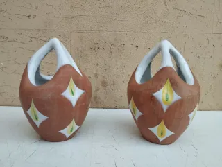 Coppia vasi in porcellana Ferruccio Palazi Fiamma