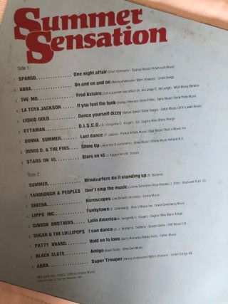 Vinilo Summer Sensation 1981