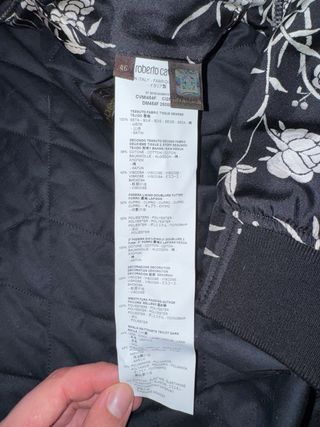 Bomber Seda Roberto Cavalli Negra y Dorada