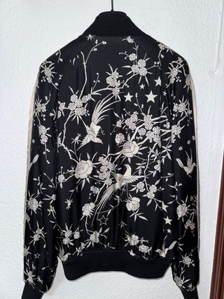 Bomber Seda Roberto Cavalli Negra y Dorada