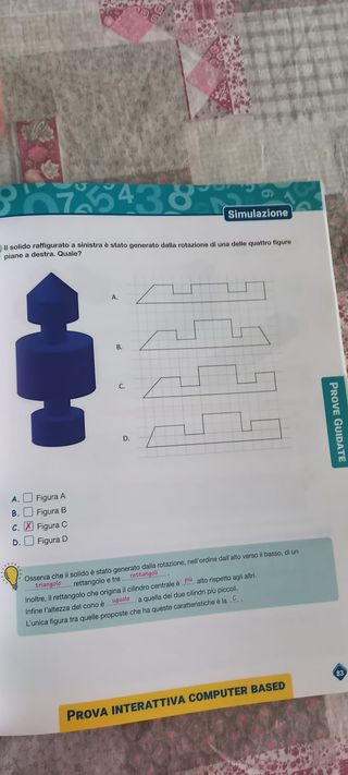 set 2 libri prove invalsi di matematica 3° media