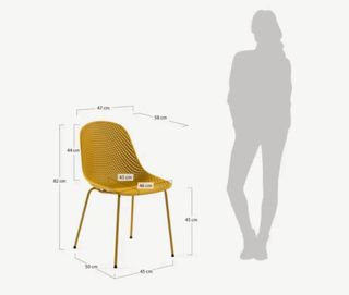 Silla Kave Home Quinby amarilla