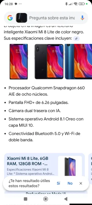 Xiaomi Mi 8 Lite 6GB-128GB Negro