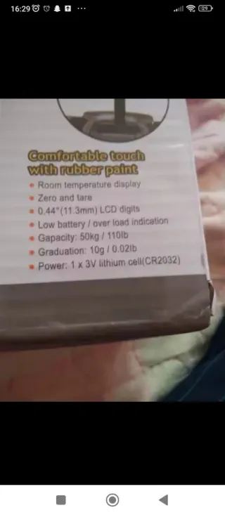 Báscula  peso portátil.