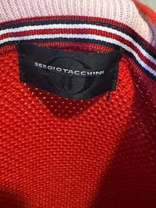 Maglione uomo rosso con zip