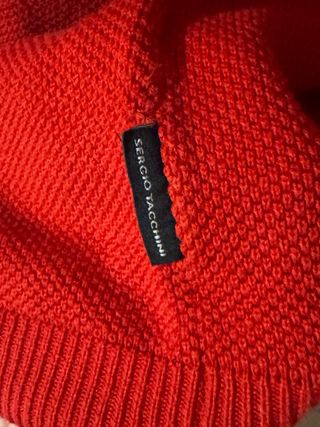 Maglione uomo rosso con zip