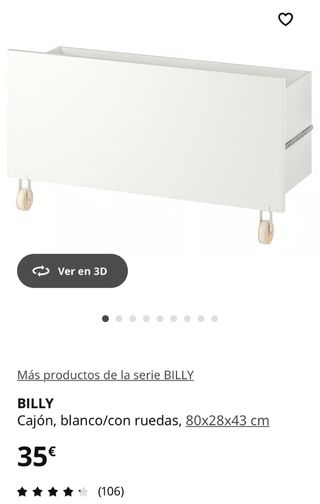 Cajón con ruedas para Billy